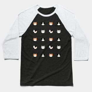 Cute Cats Pattern Baseball T-Shirt